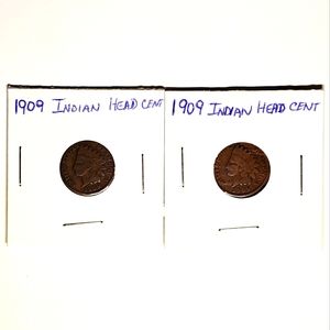 1909 Indian Head Cent Lot of 2